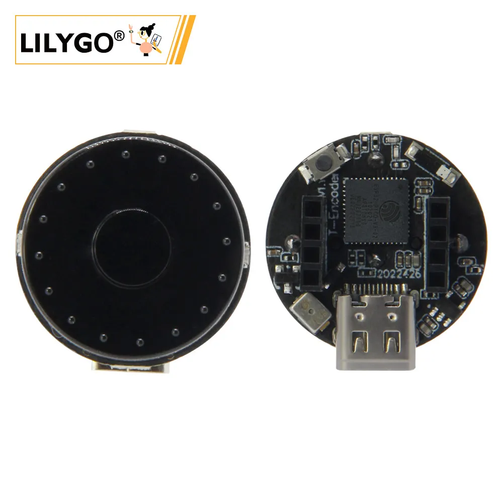 LILYGO TTGO T-ENCODER ESP32 RGB LED Encoder, Supports T-U2T Downloader