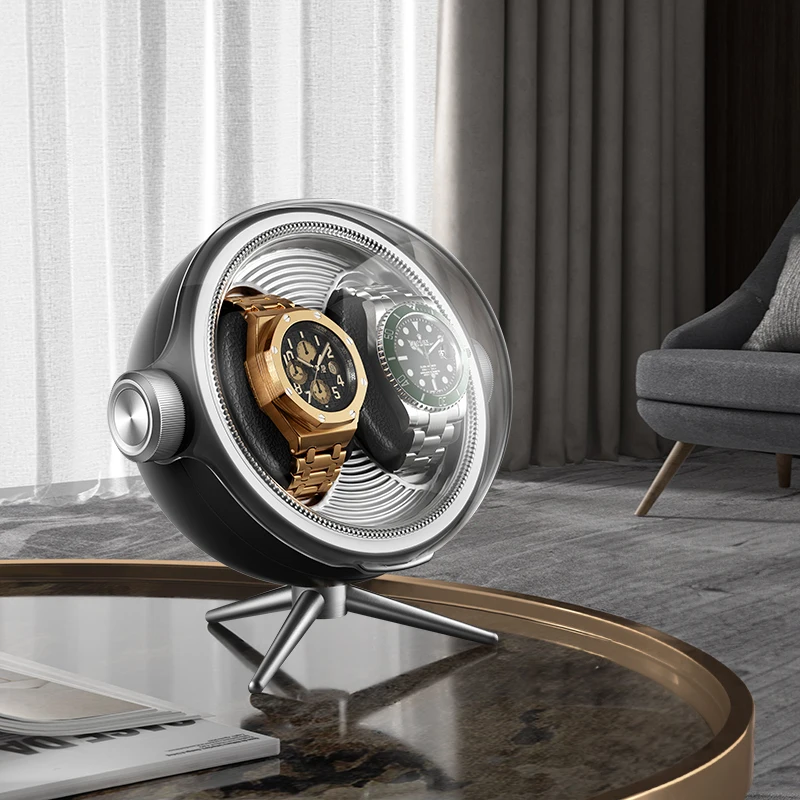 

Luxury LED Watch Winder for Automatic Watches Box Organizer Rotating Silent Display Box Showroom Mechanical Watch Storage Box