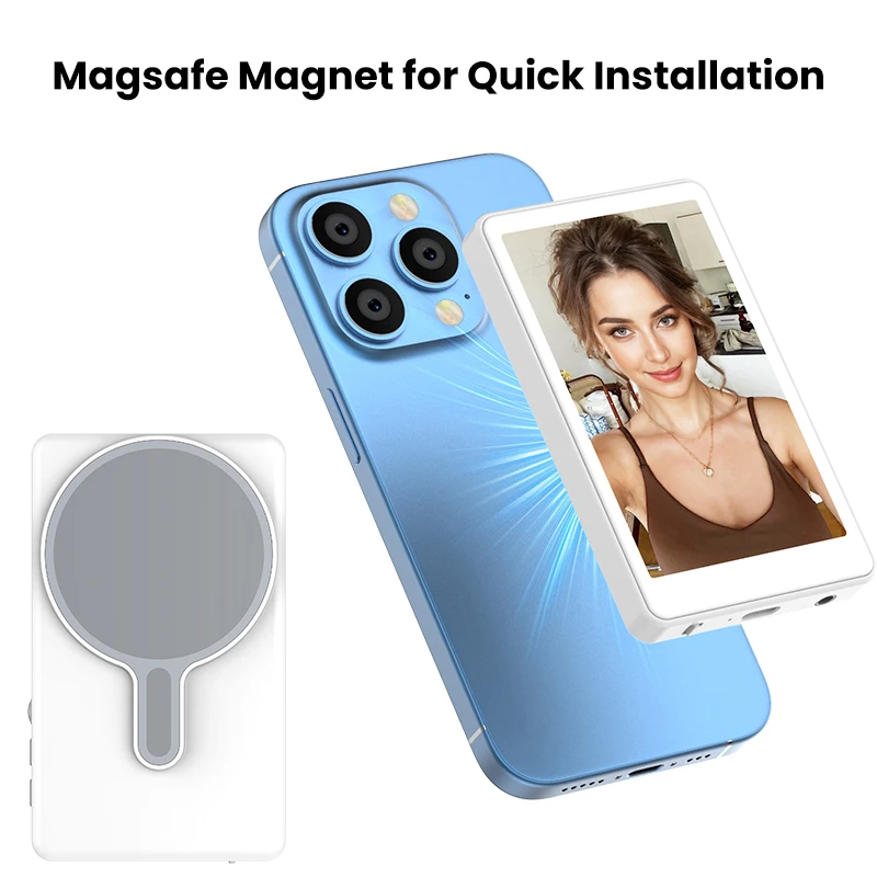 

Портативный магнитный проектор для селфи-экрана мобильного телефона, крепление на экран высокой четкости для записи видео в реальном времени для селфи