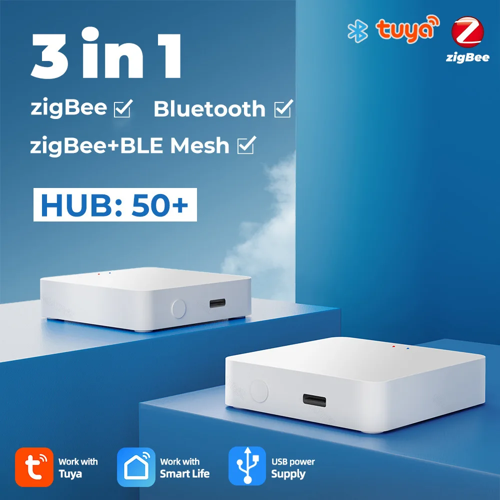 Tuya Smart Home ZigBee 3.0 Multi-Mode Gateway Hub Bluetooth Mesh WiFi Wireless Bridge Smart Life Remote Control For Alexa Google