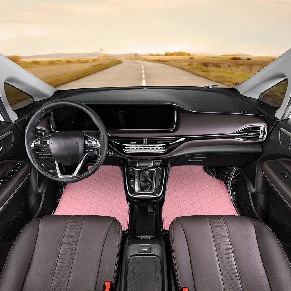 

4 шт., автомобильные коврики для ног, нескользящие автомобильные передние и задние коврики, набор водонепроницаемых универсальных автомобильных ковров, аксессуары для салона автомобиля