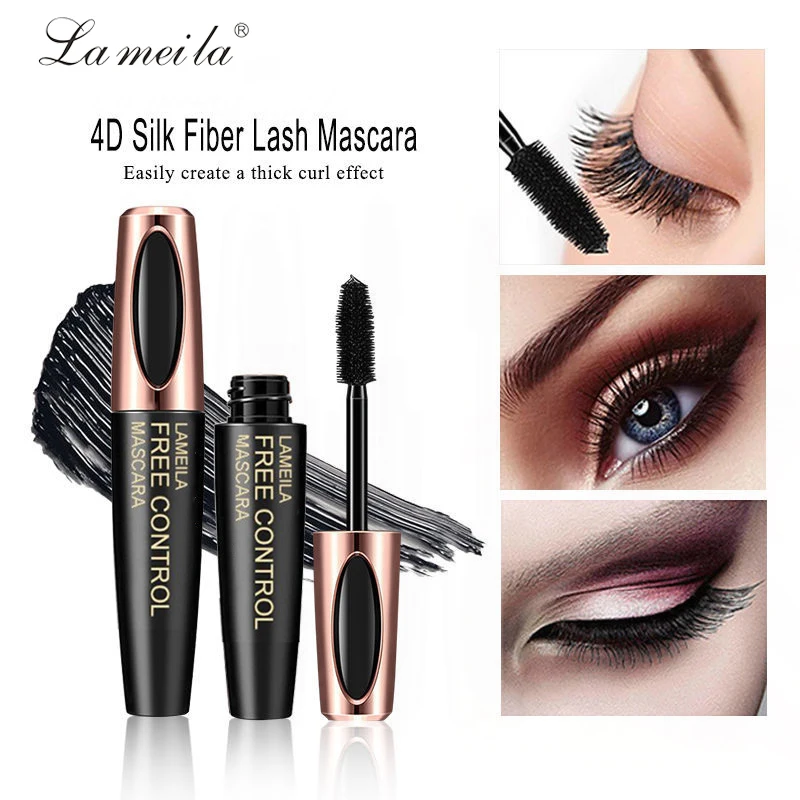 Lameila Waterproof Eyes Makeup Set Lasting Black Eyeliner + Curling Eyelash bigodino + Curling Mascara