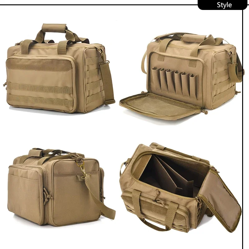 Tactical Range Bag Army Style Military Hunting Accessories Storage Pack Anti Slip Feet Magazine Case Extra Pockets for Shooting