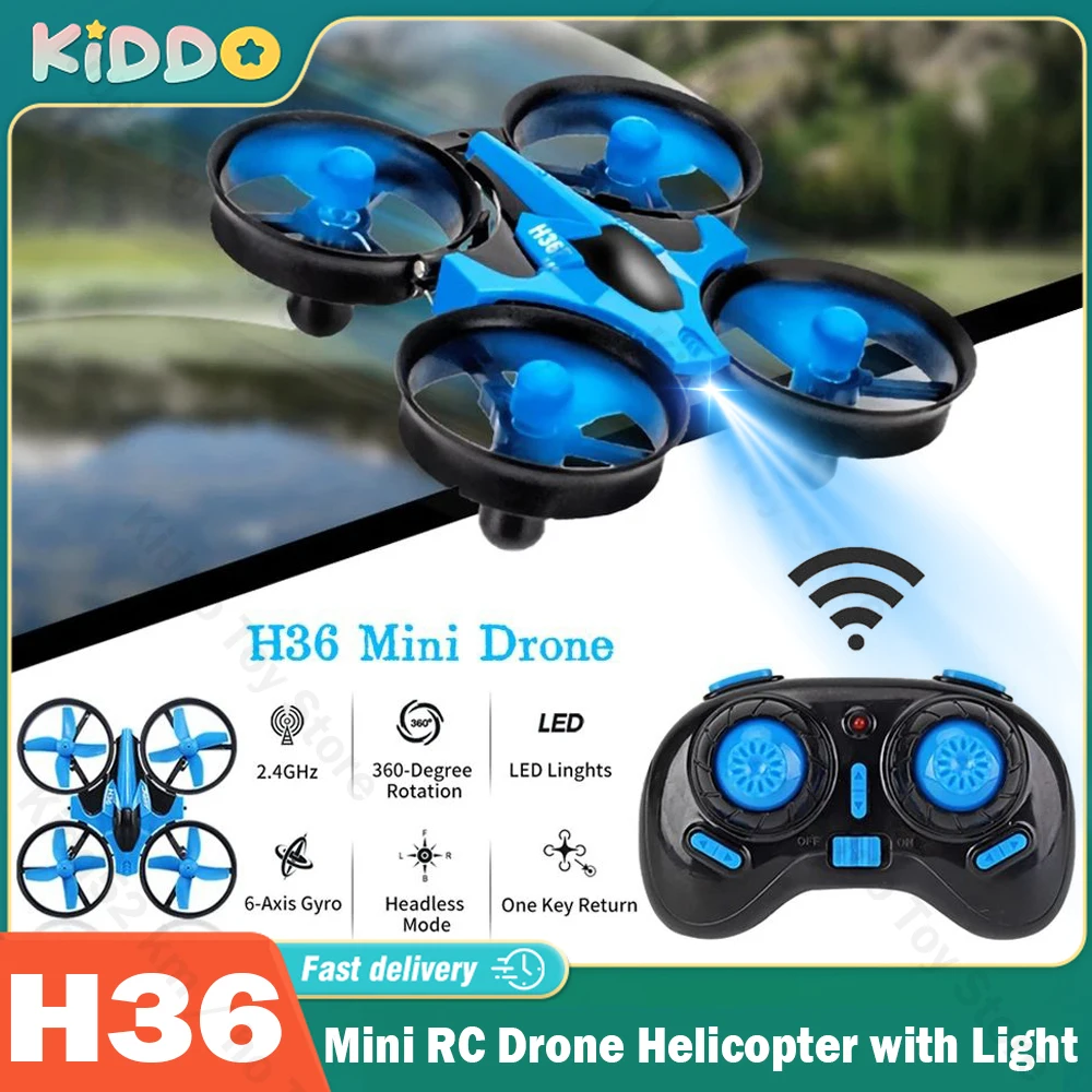 Jjrc h36 mini rc drone helicóptero controle de rádio 4ch 2.4g 6 eixos modo sem cabeça dobrável mini quadcopter brinquedo presente retorno de uma