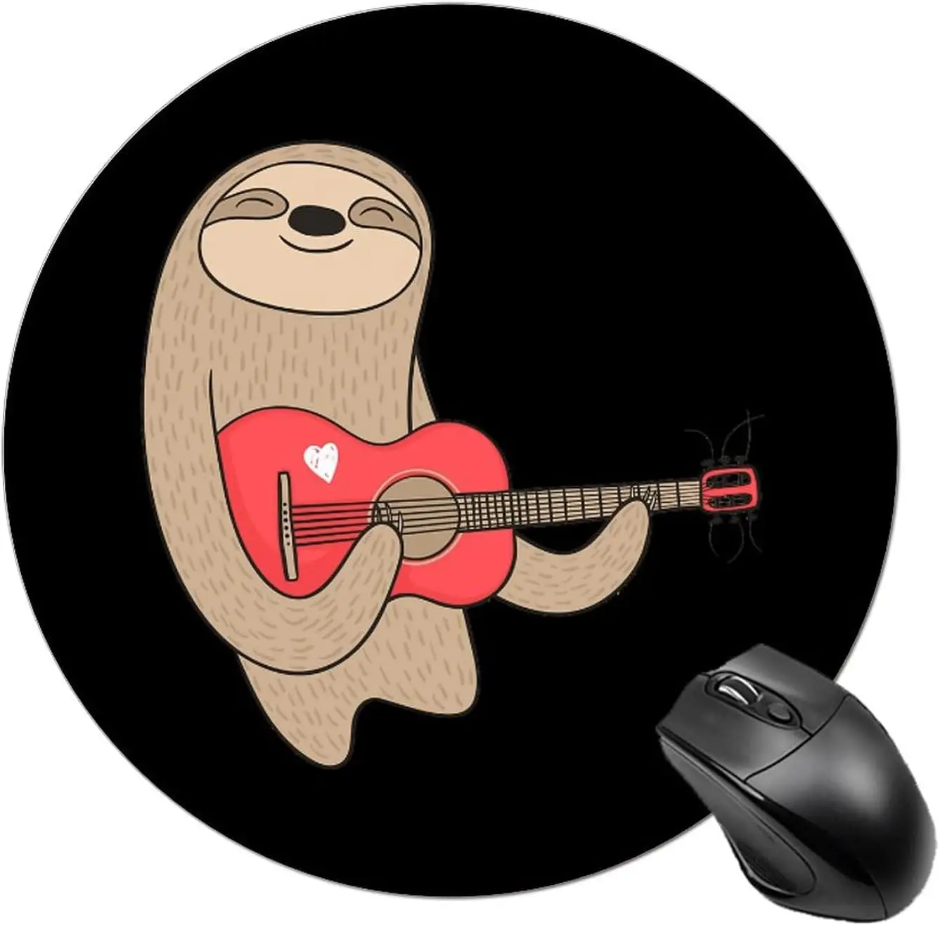 Music Round Mouse Pad Cute MousePads with Non-Slip Rubber Base Mousepad Waterproof Mouse Pad  for Home Office Laptop