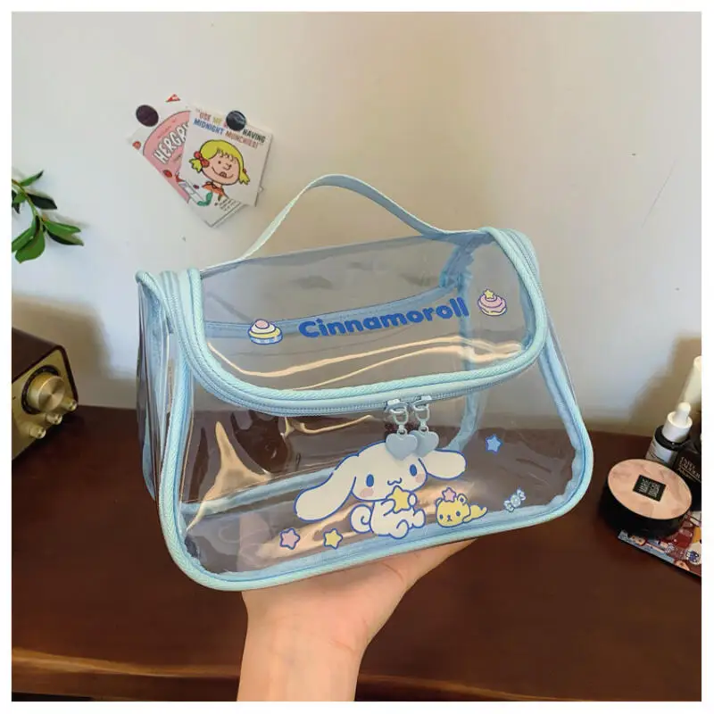 

New Cinnamoroll Makeup Bag Women Cosmetics Storage Bag Sanrio Hello Kitty Portable Large Capacity Storage Bag Bathing Bag Gift
