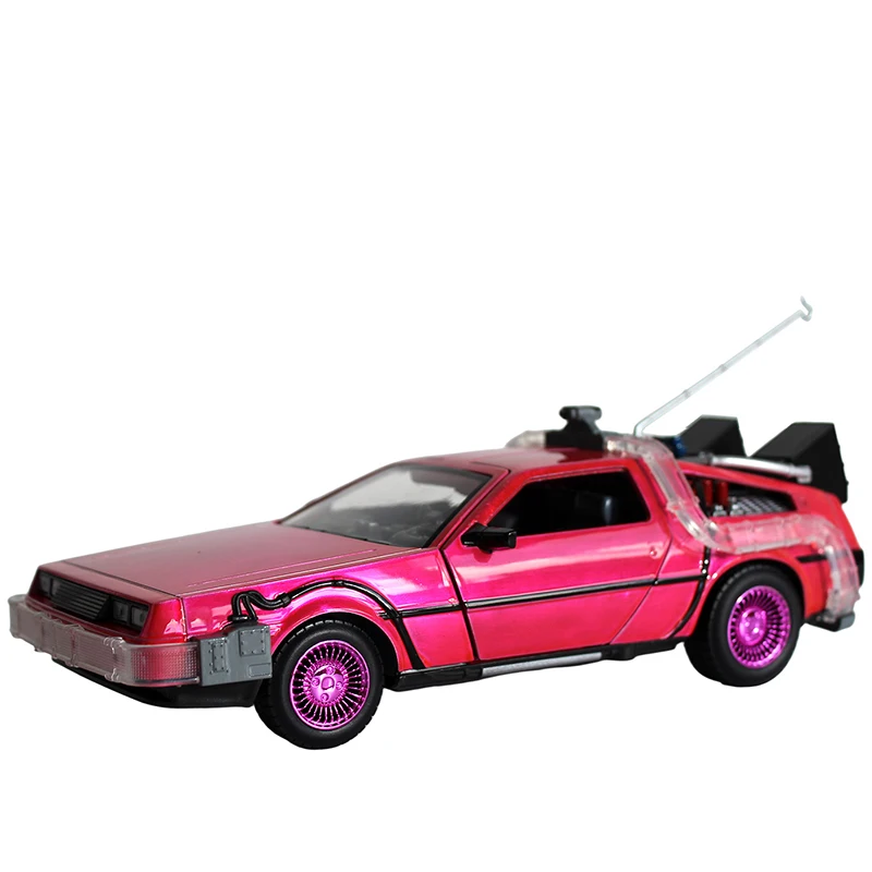 JADA 1:24 Back To The Future Time Machine DMC-12 Alloy Diecasts & Toy Vehicles Car Model Miniature Scale Model Car For Children