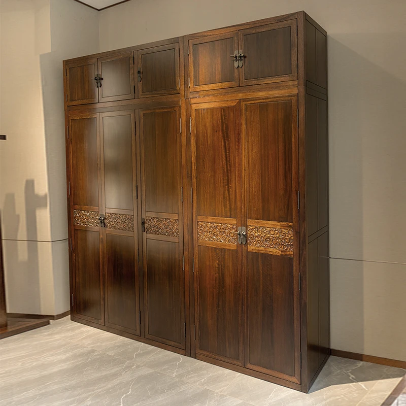 Nordic Vintage Wardrobe Brown Designs Wooden Tall Dressers Clearance Wardrobe Storage Clothes Szafa Na Ubrania Furniture Home