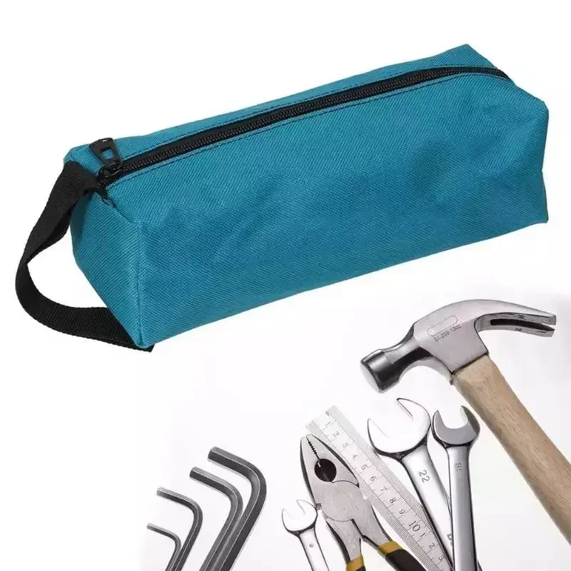 Protable Canvas Waterproof Tool Storage Bag Screwdriver Plier Repair Hand Small Tools Organizer Electrician Kit With Wristband