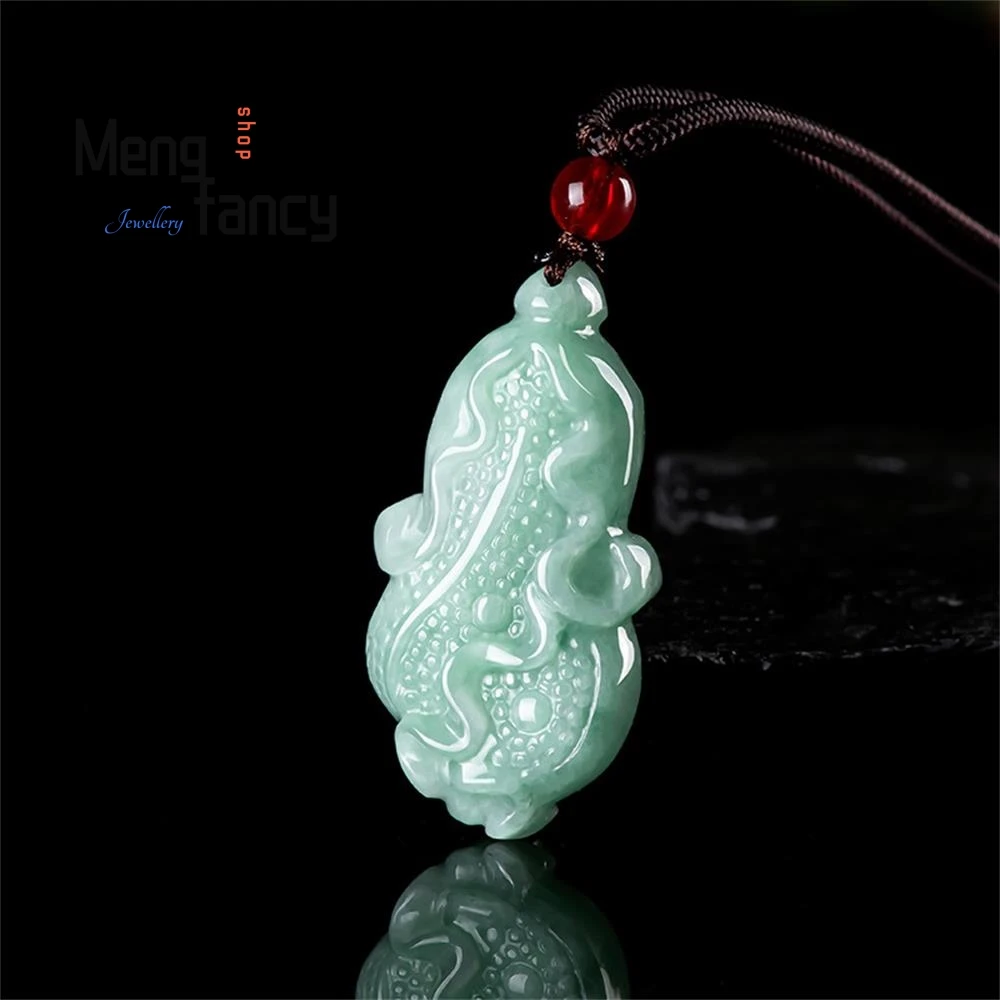 Myanmar A-goods Jadeite Cabbage Lettuce Pendulum Wealth Pendant Glutinous Seed Jade Exquisite High-grade Luxury Fashion Jewelry