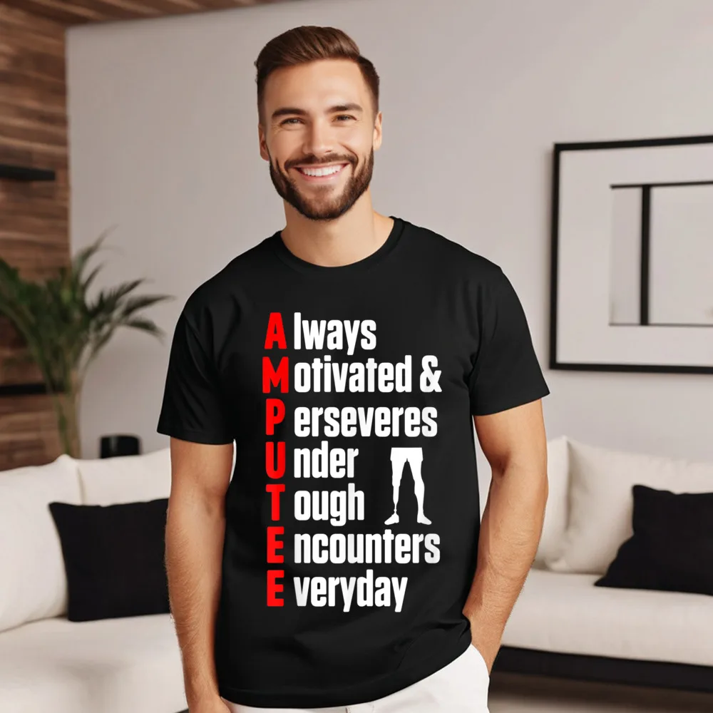 Amputee Humor Definition Leg Arm Thanksgiving Day 100% Cotton Crewneck Tops & Tees Short Sleeve Normal T-shirts Cute T-shirts