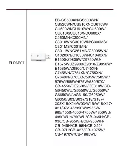 ELPAP07 أجهزة العرض واي فاي محول لاسلكي شحن مجاني USB LAN محول 802.11B/G/N F/STo استخدام لأجهزة عرض EPson ELPAP07