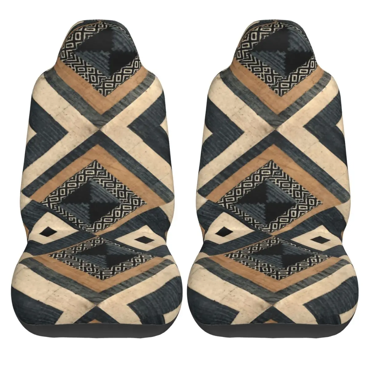 Antique African Textile Print Universal Car Seat Cover Auto Interior Travel Car Seat Protector Polyester Seat Protector
