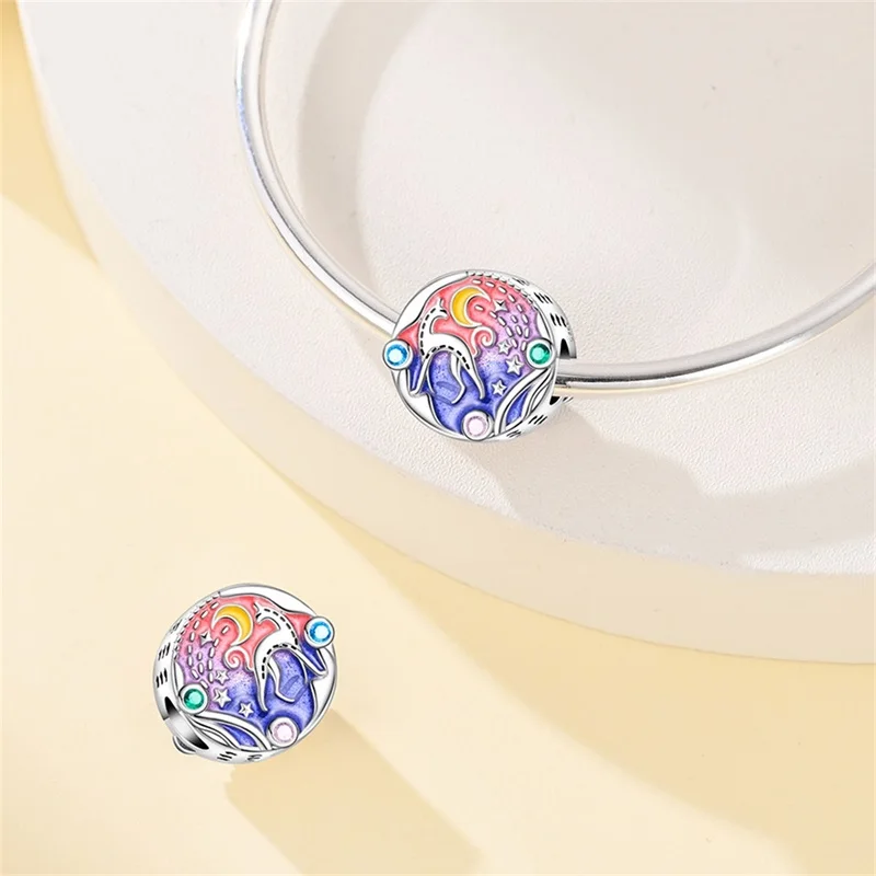925 sterling silver magic cat jungle beads, suitable for original women's bracelets Diy jewelry gifts
