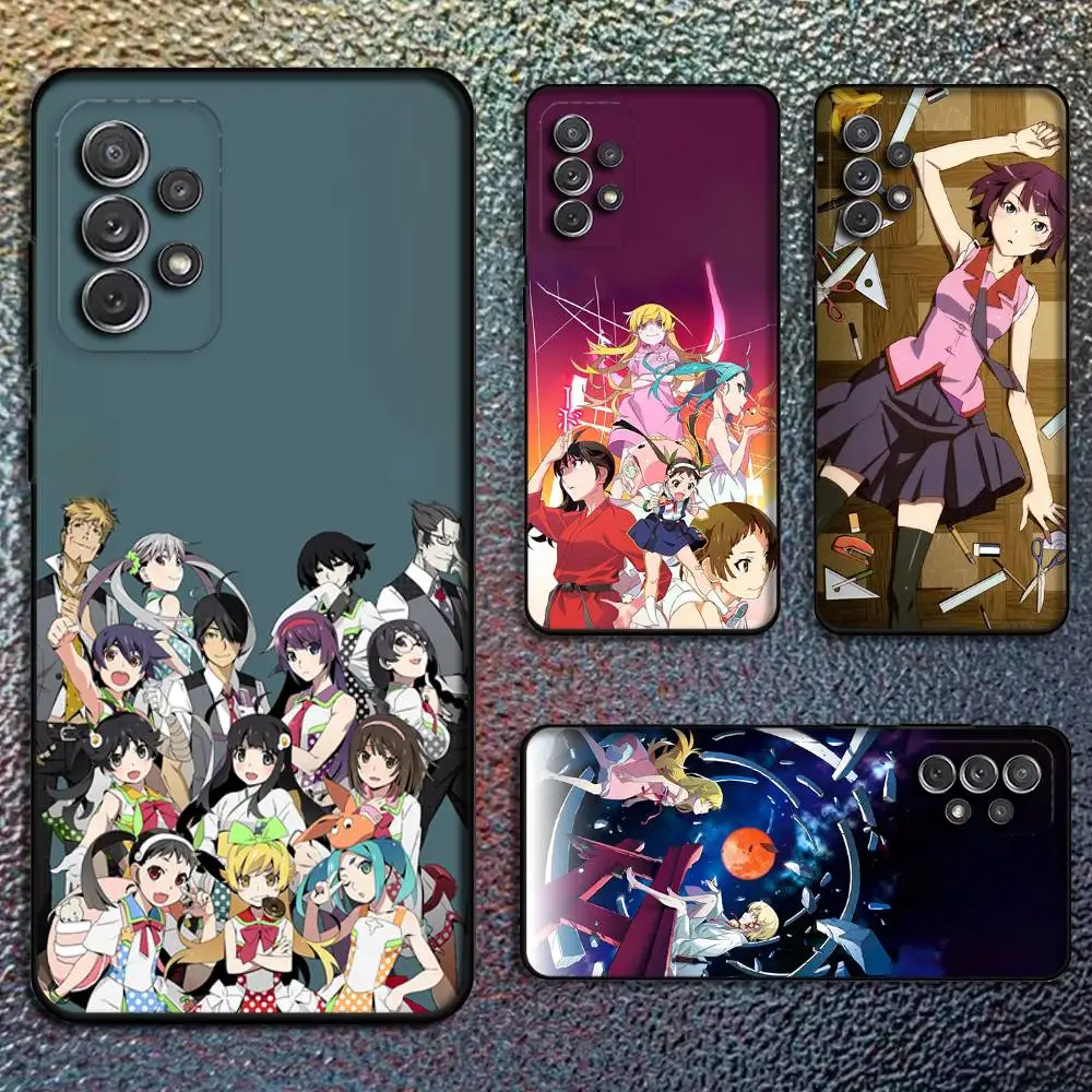 

M-Monogatari Series Anime Phone Case For Samsung S25,S24,S21,S22,S23,S30,Ultra,S20,Plus,Fe,Lite,Note,10,9,5G Black Cover