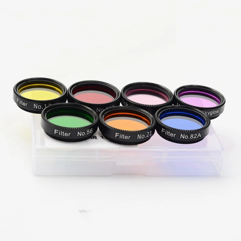 A10G-Astronomical Telescope Accessories Seven Color Filter Nebula Filter 1. 25 Inch 31. 7Mm Moon Filter Nebula