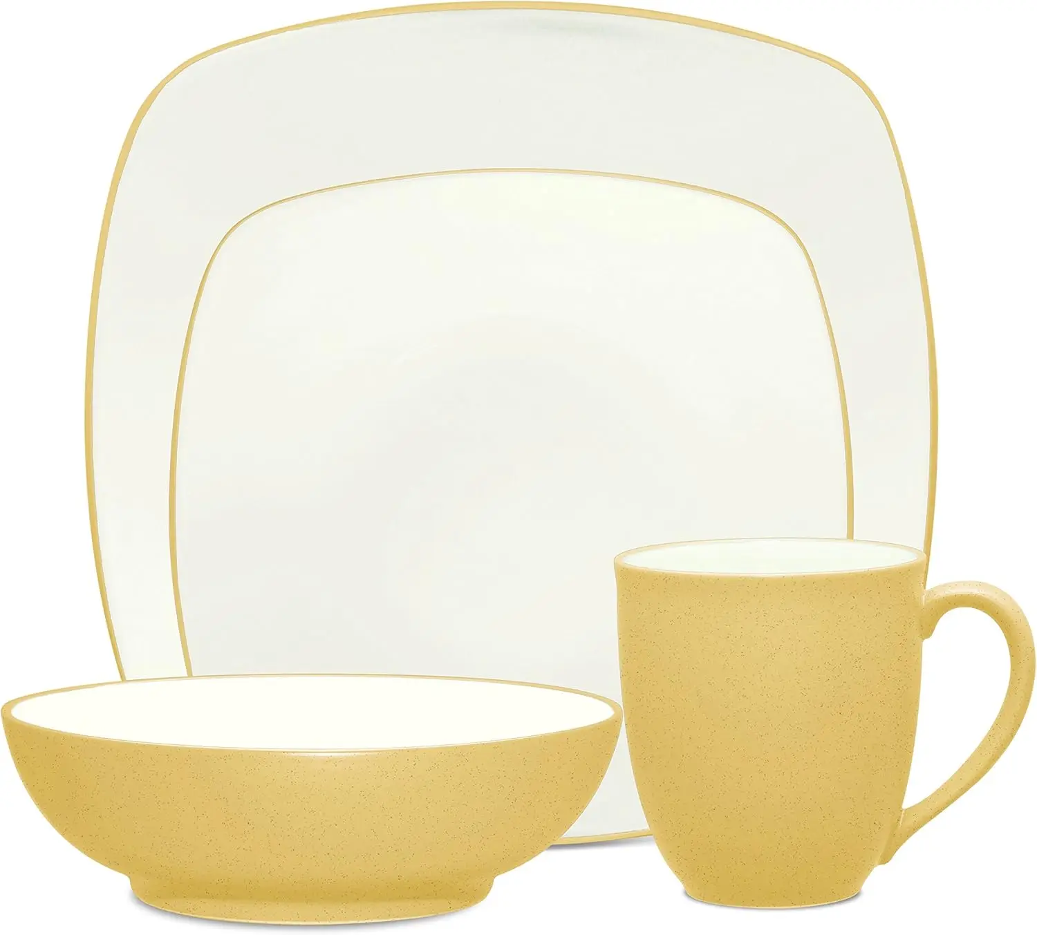 

Colorwave Mustard 4-Piece Square Place Setting, Service for 1
