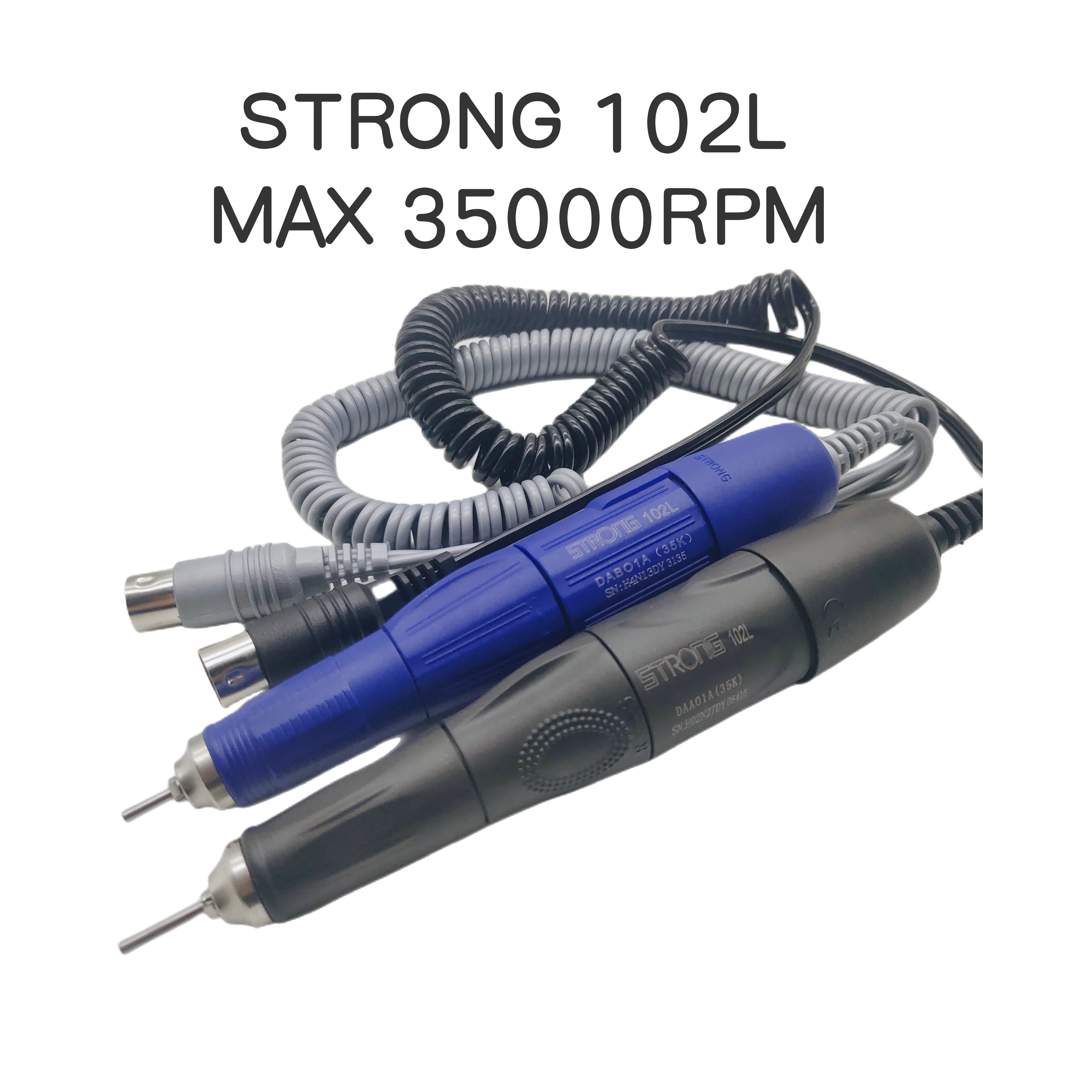 เจาะปากกา Strong 35K 102L สีฟ้าสีดำ Handpiece สำหรับ Strong 210กล่องควบคุมไฟฟ้าเครื่องเป่าเล็บเล็บเล็บมือจับเครื่องมือ