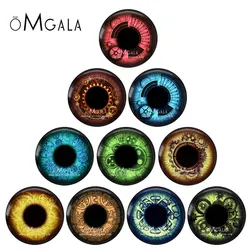 Fashion Steampunk Abstract Doll Eyes Dragon Cat Animals Eyes 8mm-40mm Round Glass Cabochon Dome Demo Flat Back Making Findings