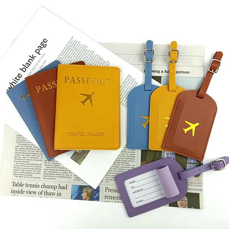 

Women Men Luggage Tags Passport Cover Suitcase Name ID Address Holder Credit Card Passpor Holder Wallet Travel Accessorie