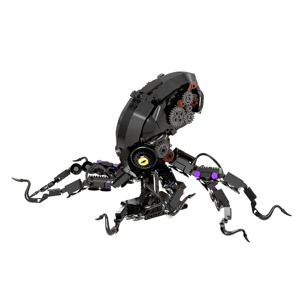 

Gobricks MOC Obsidian Mech Treasure Hunt Operation Octopus Bricks Deep Sea Mechanical Octopus Building Blocks Model Toys Gifts