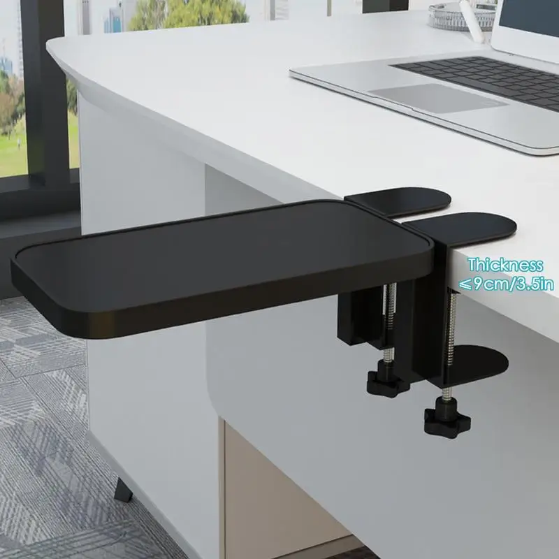 Imagem -03 - Ergonômico Braço Suporte Mesa Extensor Bandeja Dobrável Mesa Organizador Extensão Plataforma Descanso Cotovelo Teclado