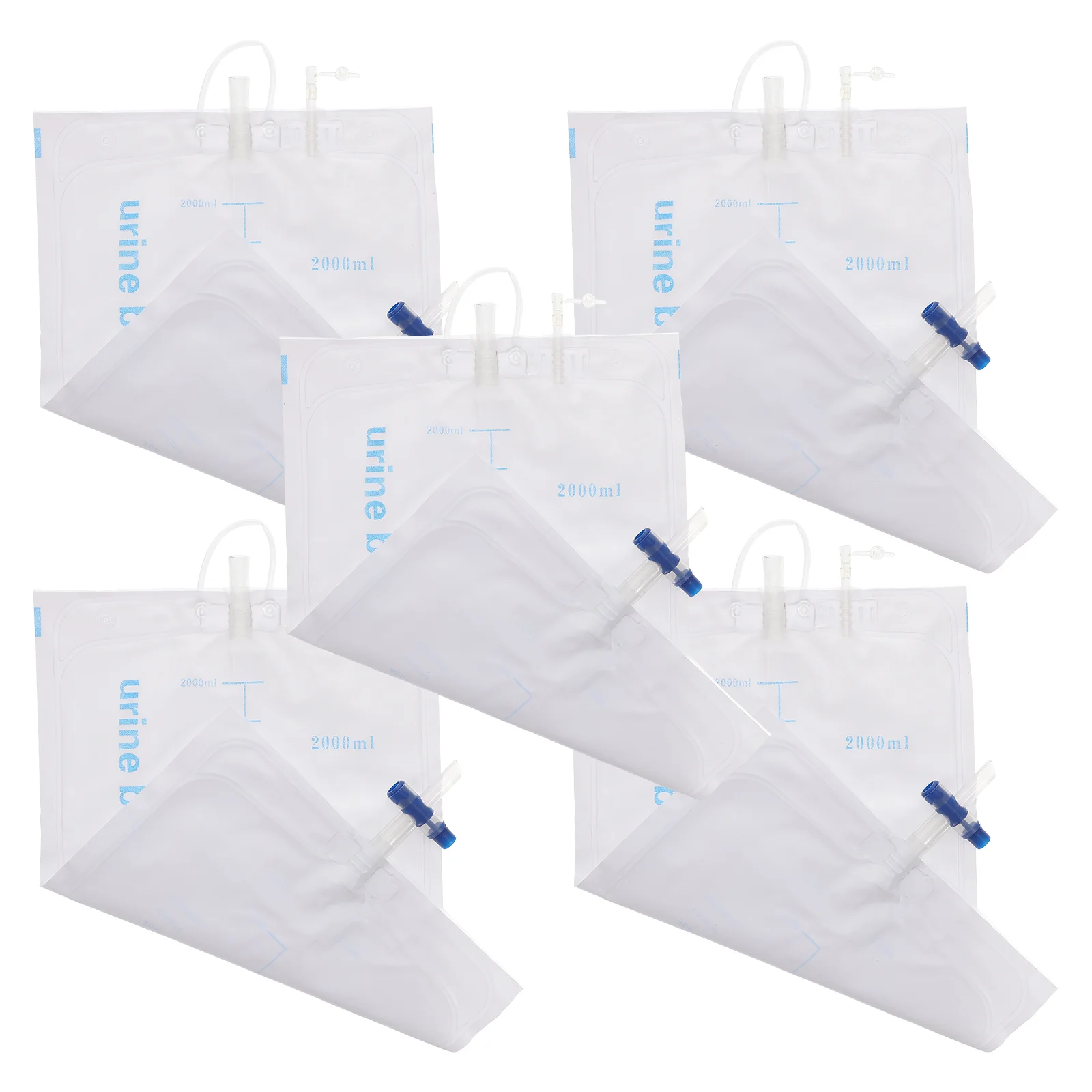 

5 Pcs High Capacity Drainage Bag Urine Collection Elder or Pe Hospital Bags Portable