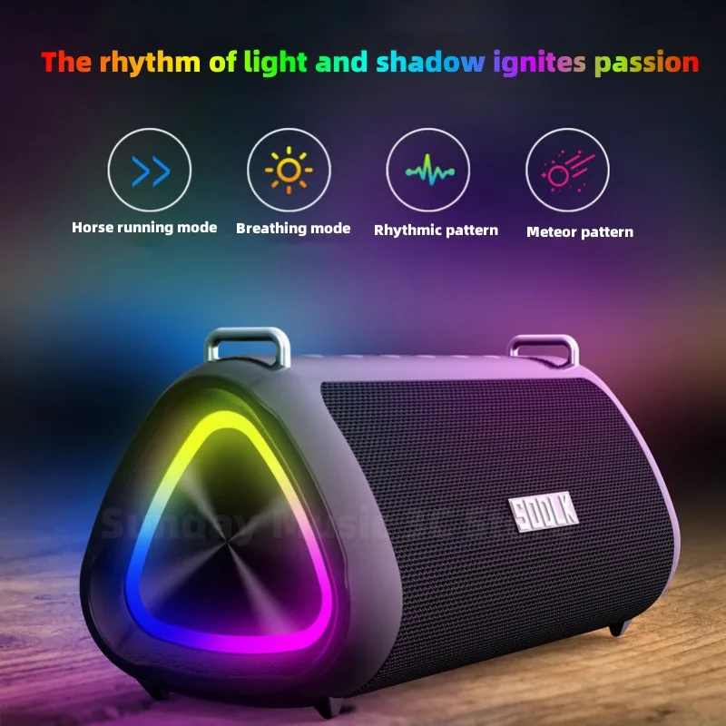 SODLK T18 Phantom 80W High-power Outdoor Karaoke Machine Portable Wireless Bluetooth Speakers 10000mAh Battery Long Battery Life