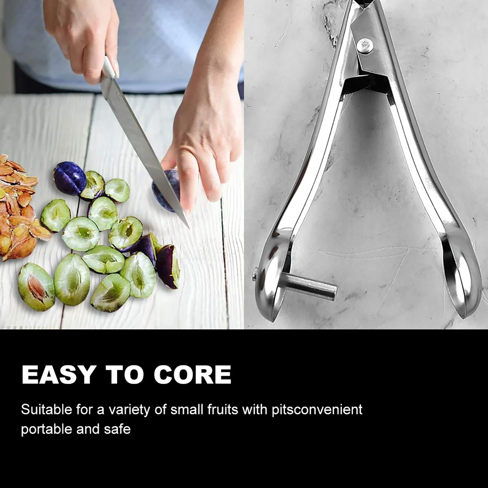 Creative Nutcracker Metal Aluminum Cherry Pitters Olives Pitter Pits Easy Removal Core Squeeze Clamp Seeder Kitchen Tools