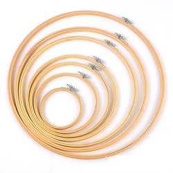 10-30cm Wooden Embroidery Hoops Frame Set Bamboo Embroidery Hoop Rings For DIY Cross Stitch Needle Craft Tool