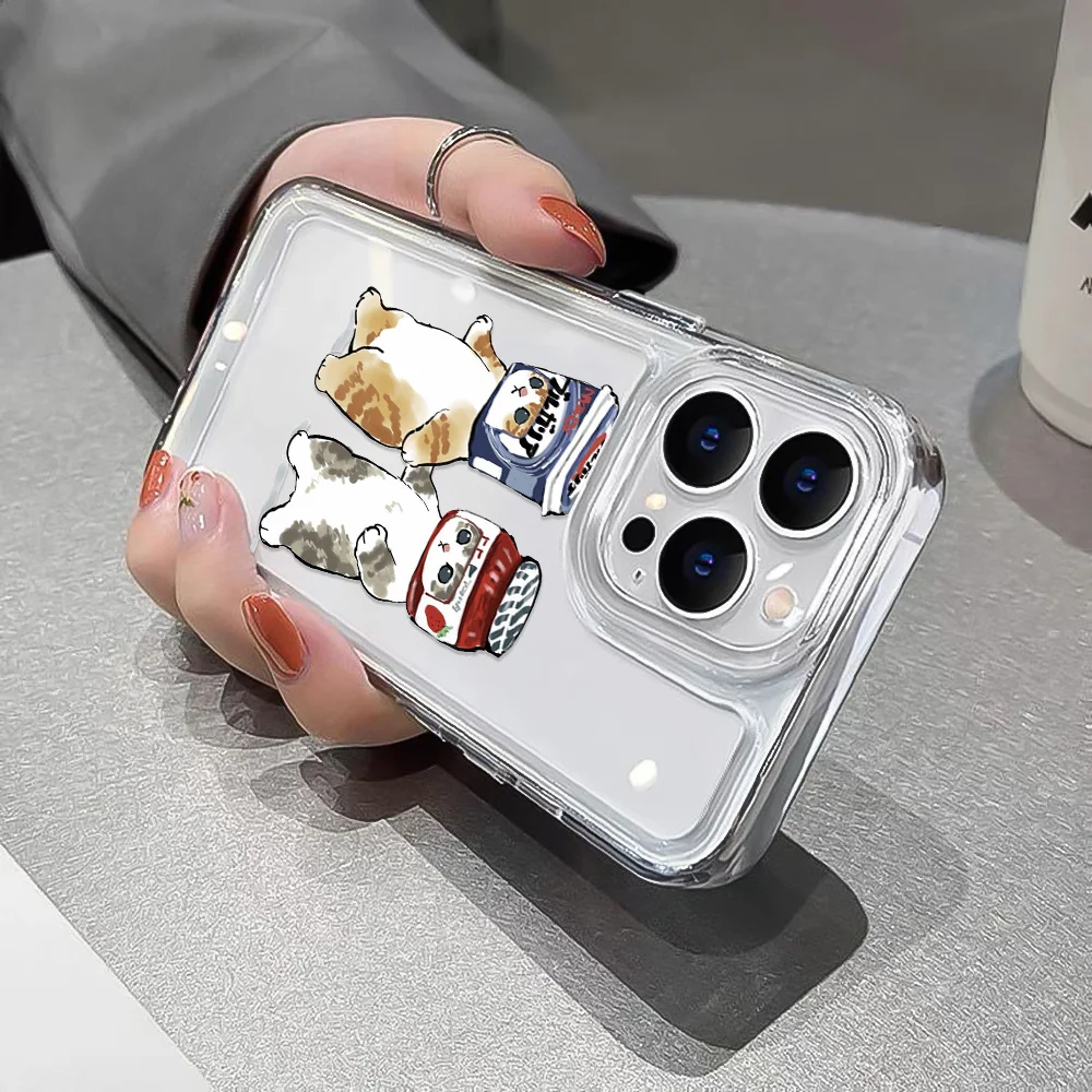 

Cute Cat Phone Case For iPhone 17 15 16 14 13 12 11 Pro Max 17 15 Pro 15 14 16 Plus 11 12 Pro 13 Pro 16E SE XS X XR Soft Cover