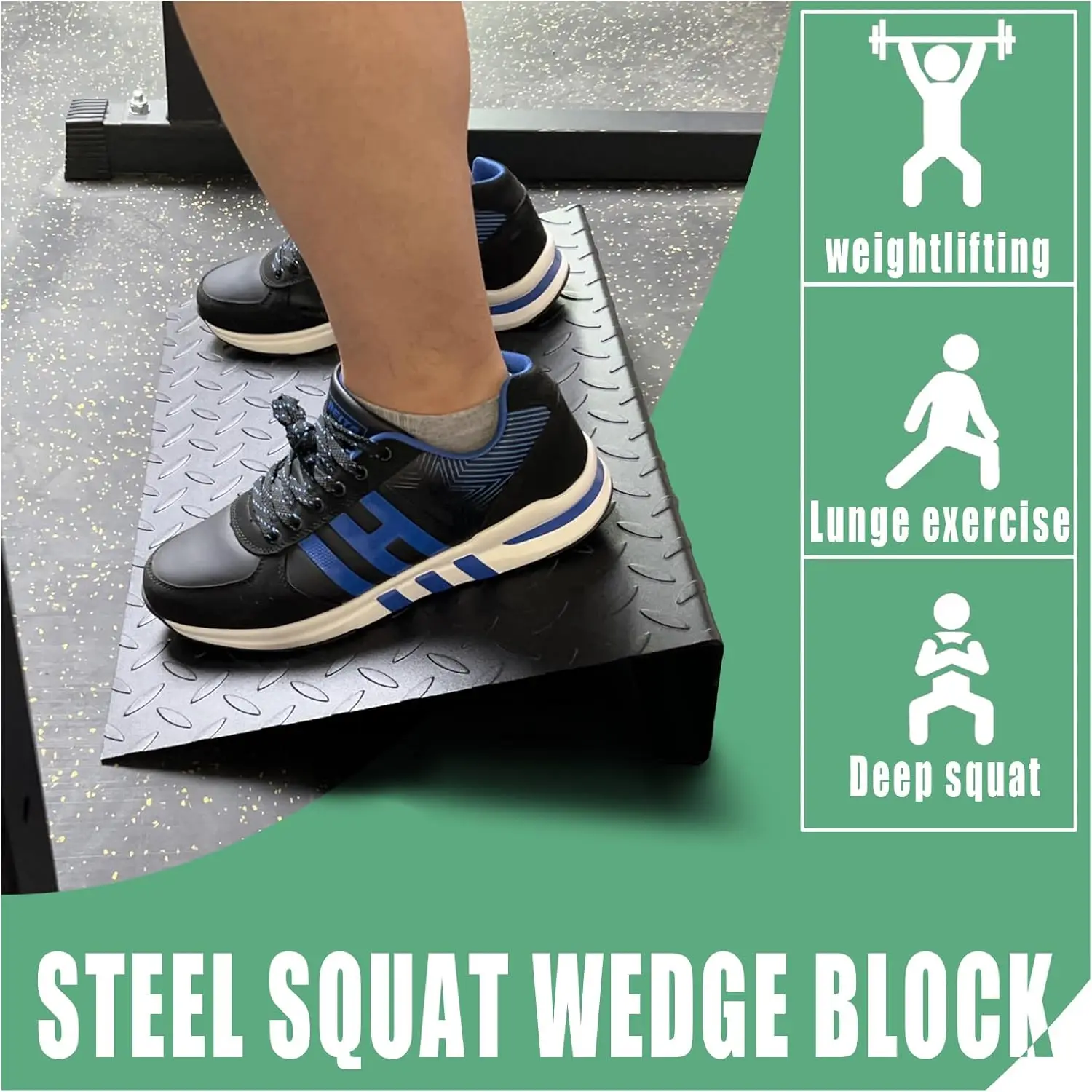 Squat Wedge Block, Squat Board for Squats, Heel Elevated Squat Wedge, Weightlifting, Split Squat Stand, Slant Block Board for Ca