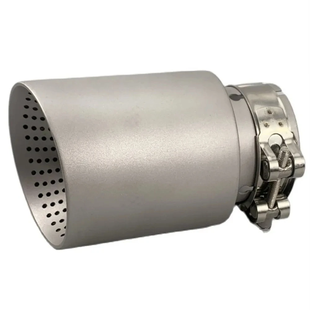1 Pcs Matte Stainless Steel Car Muffler Tip Exhaust Tip System Pipe Universal Exhaust Tip For GTI MK7 Golf7 Nozzle