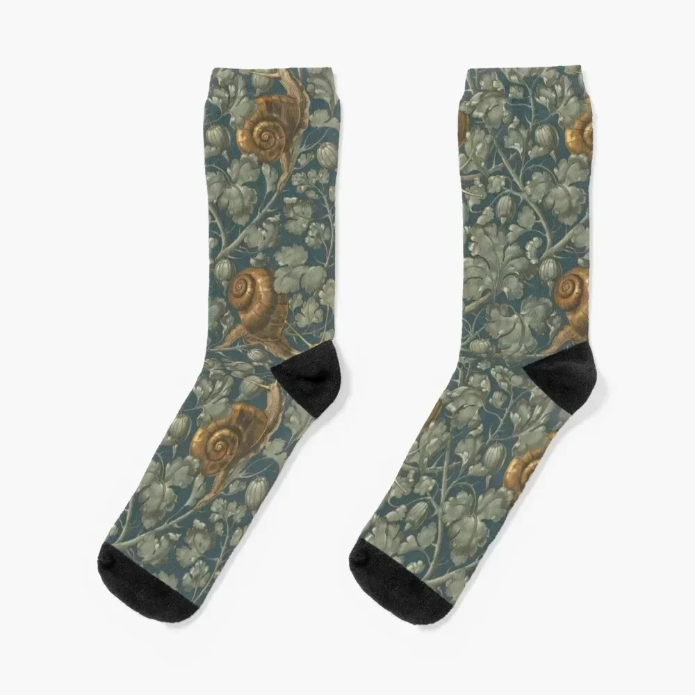 Art Nouveau Snails Socks aesthetic new year Ladies Socks Men's