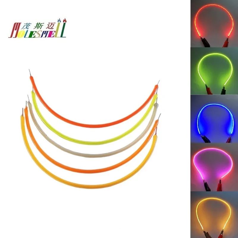 1pc DC3V 30ma 38mm/80mm/130mm/300mm LED Soft Filament Red Green Blue Pink Warm white For Edison Incandescent Light Accessories