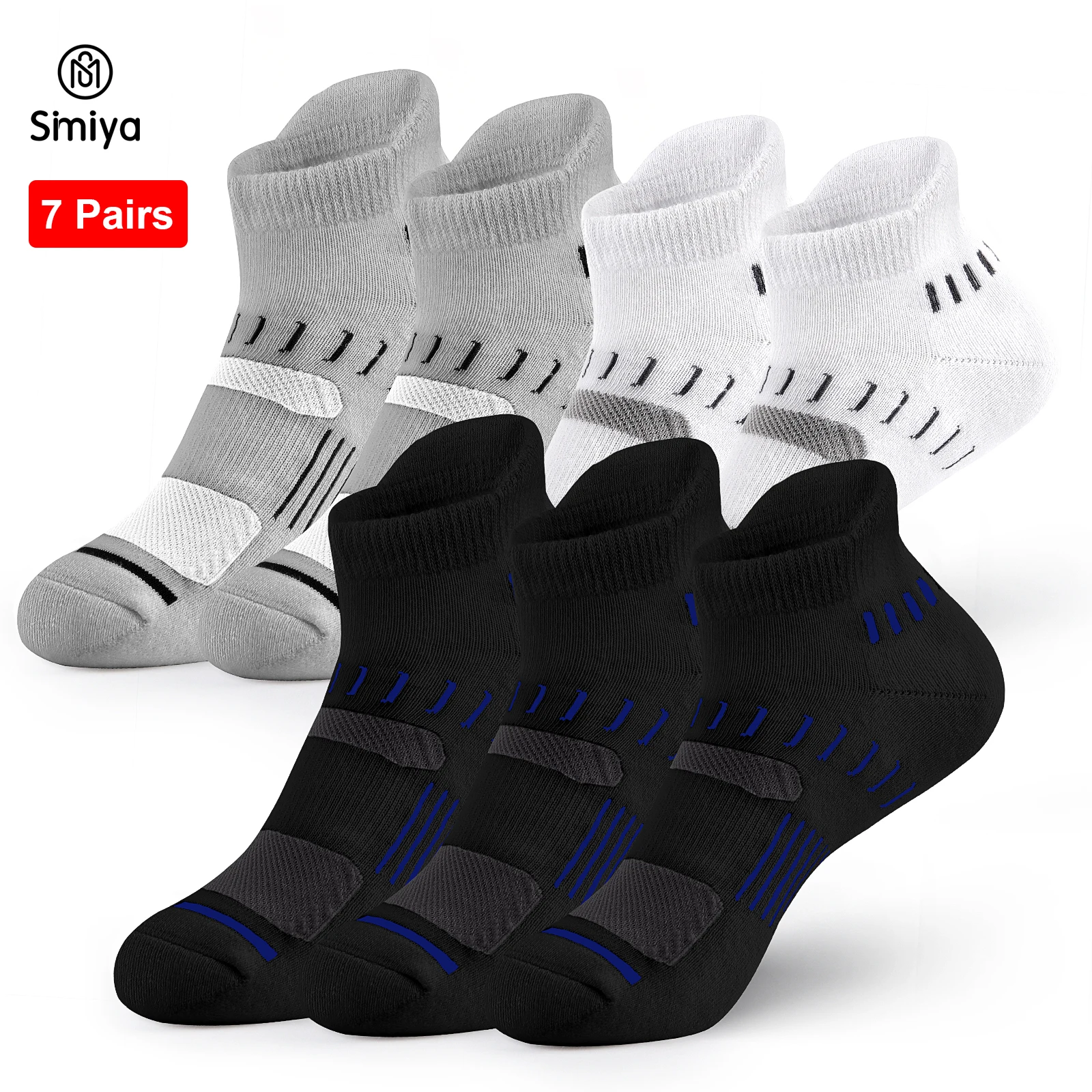 

Running Socks for Men Athletic Sports Socks Trainer Socks Cushioned Breathable Low Cut Ankle Socks GYM Fitness Socks Anti-slip