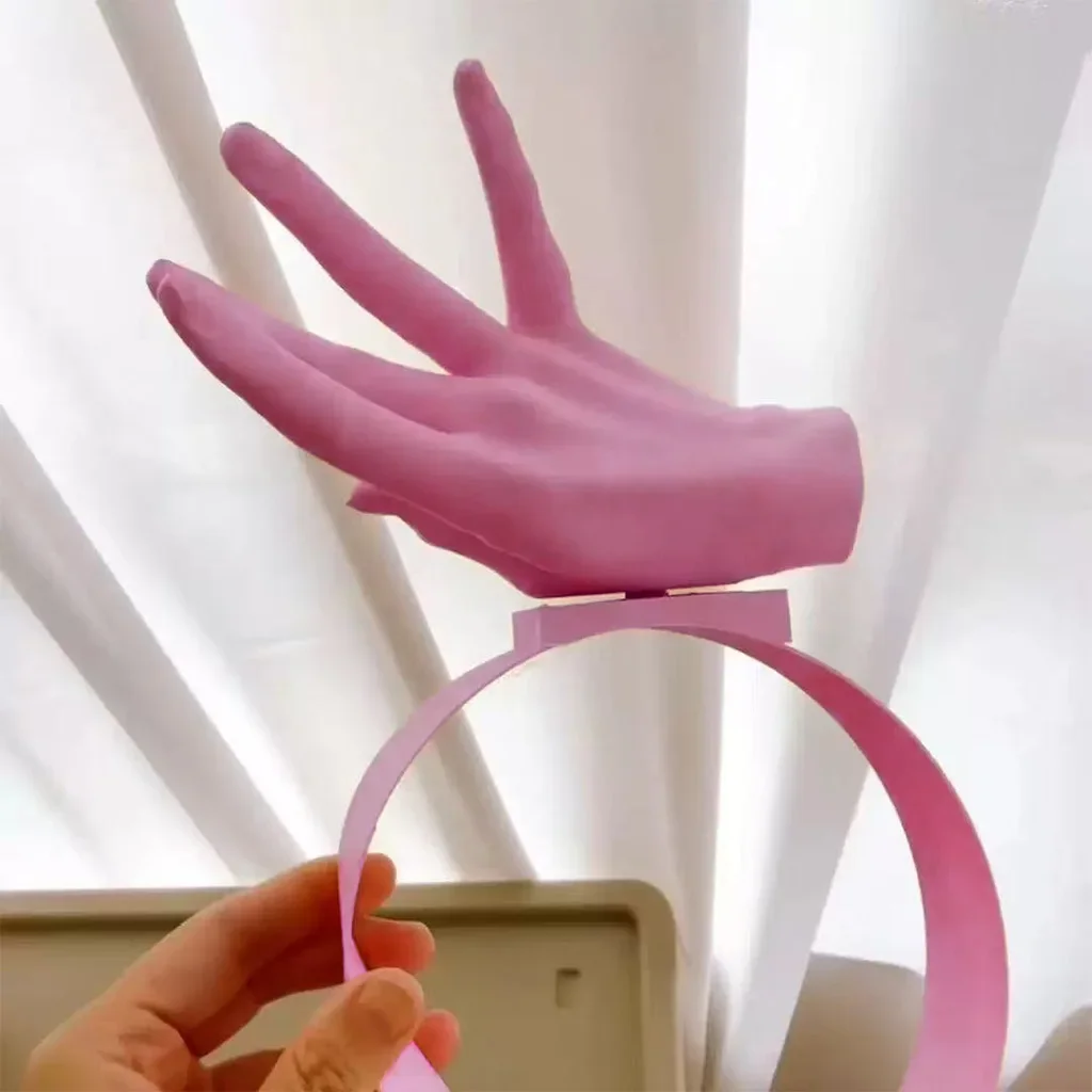 Funny 3D Hand-shaped Sun Hat Orchid Finger Sun Visor Sun Protection Uv Protection Empty Top Cap For Summer Outdoor Adjustable