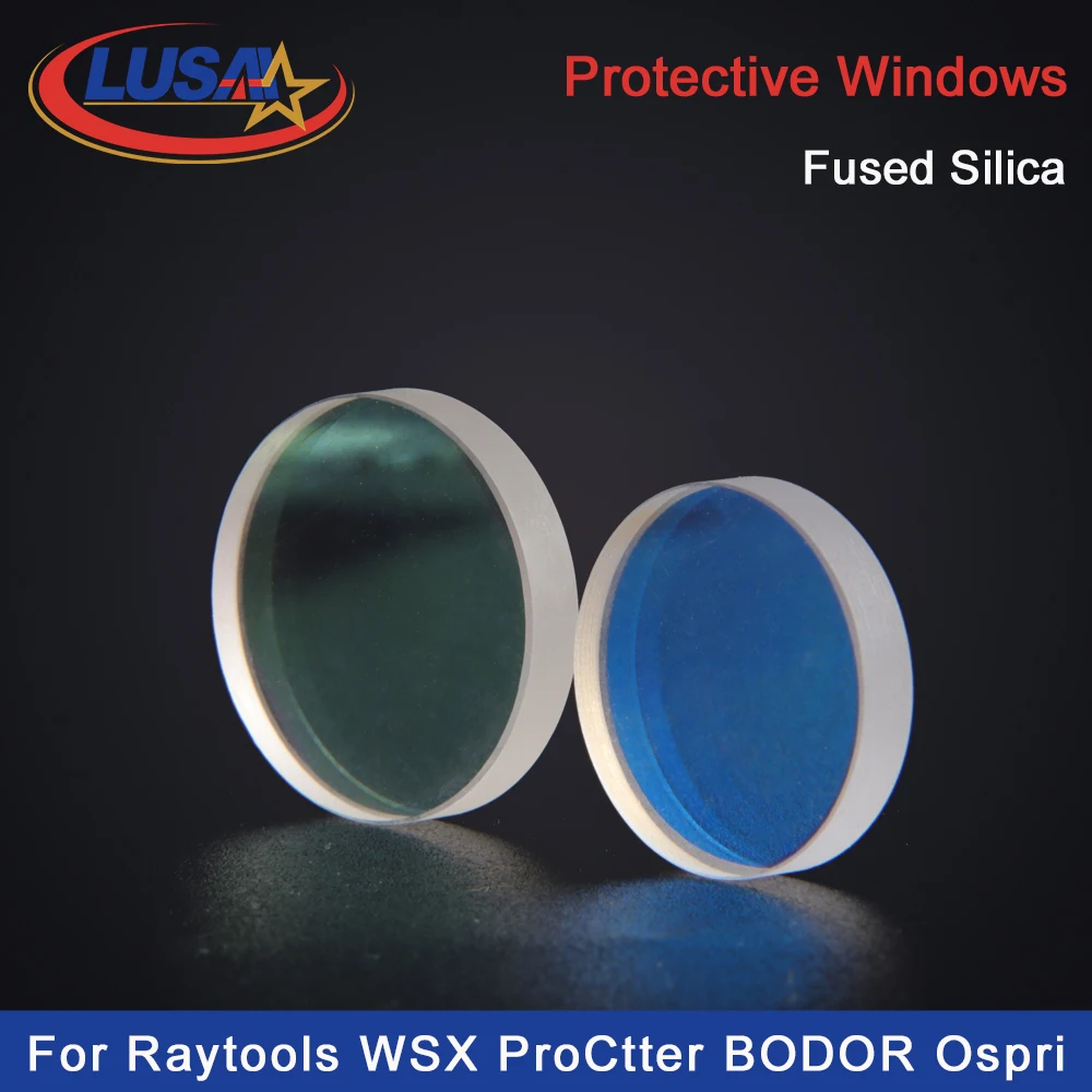 LUSAI 100Pcs/Lot Laser Protective Windows Protection Window Lens 27.9x4.1/30x5/37x7 For WSX Precitec Raytools Bodor Ospri Head