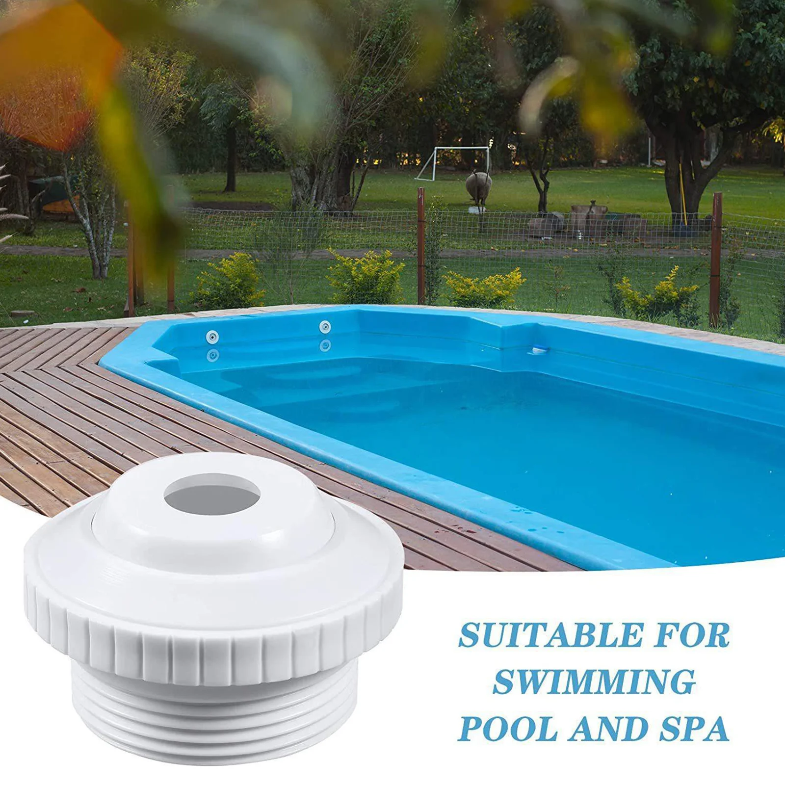 Artudatech 3Pcs Swimming Pool Spa Return Jet Slotted Eyeball Set Flow Accessories Part