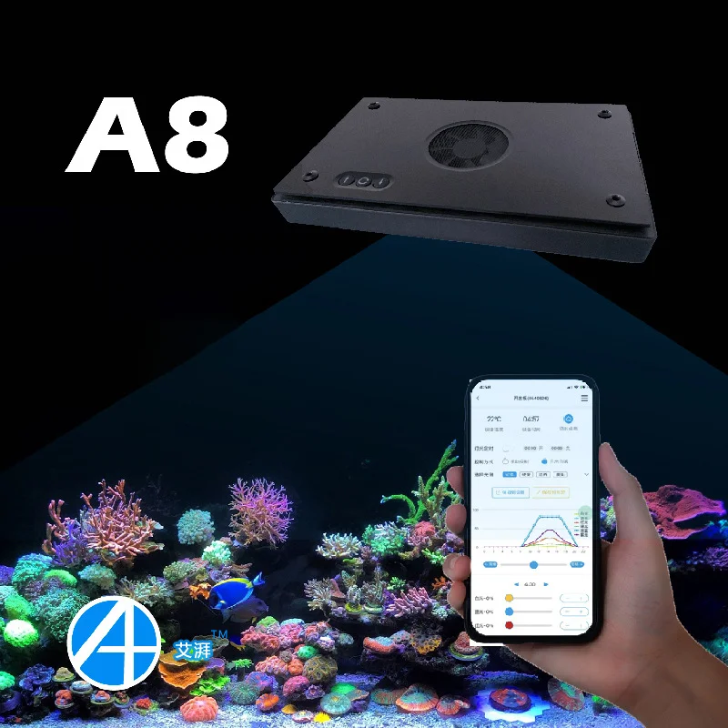 

A8SE II Max/Blue 2.0 Generation 240W Full Spectrum Marine LED Light Seawater Coral Reef Fish Tank Lamp WiFi App Programmable