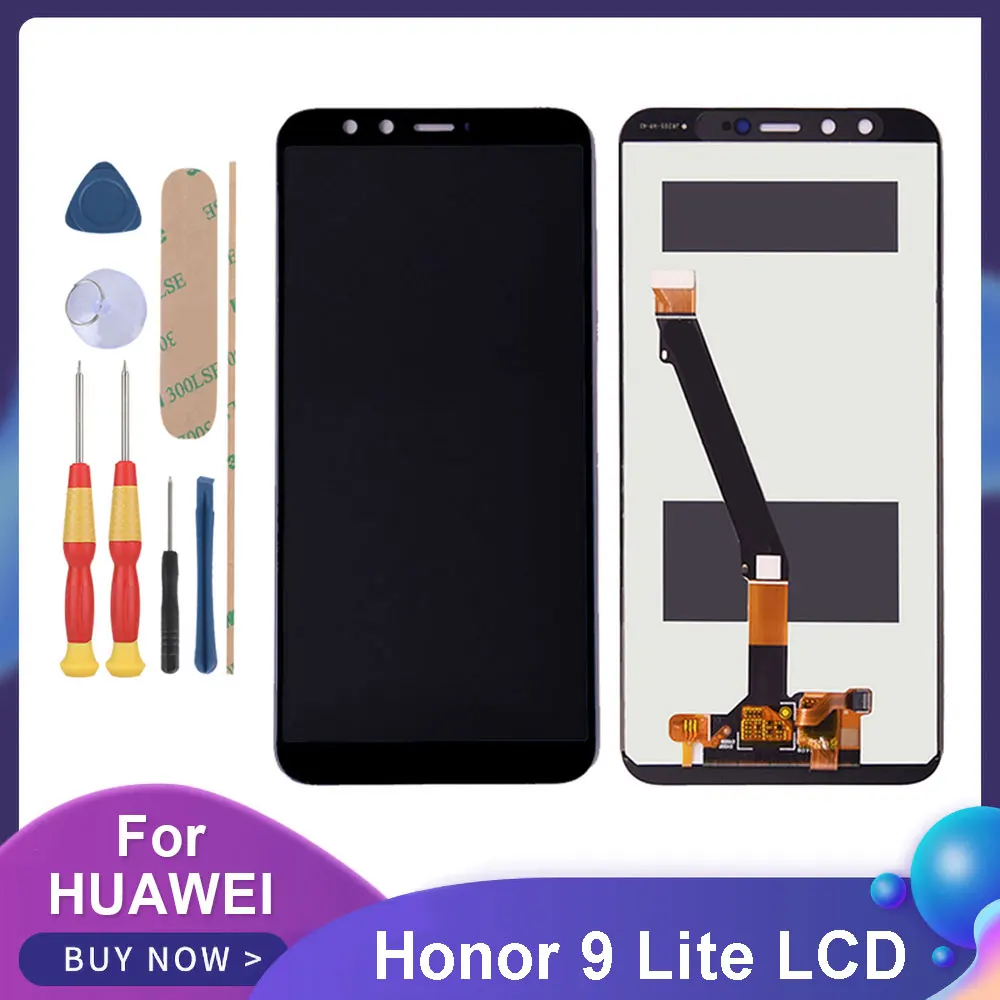 5.65'' For Huawei Honor 9 Lite LCD Display Touch Screen Digitizer Assembly LLD-L31 L21 L11 LCD Screen Replacement With Frame