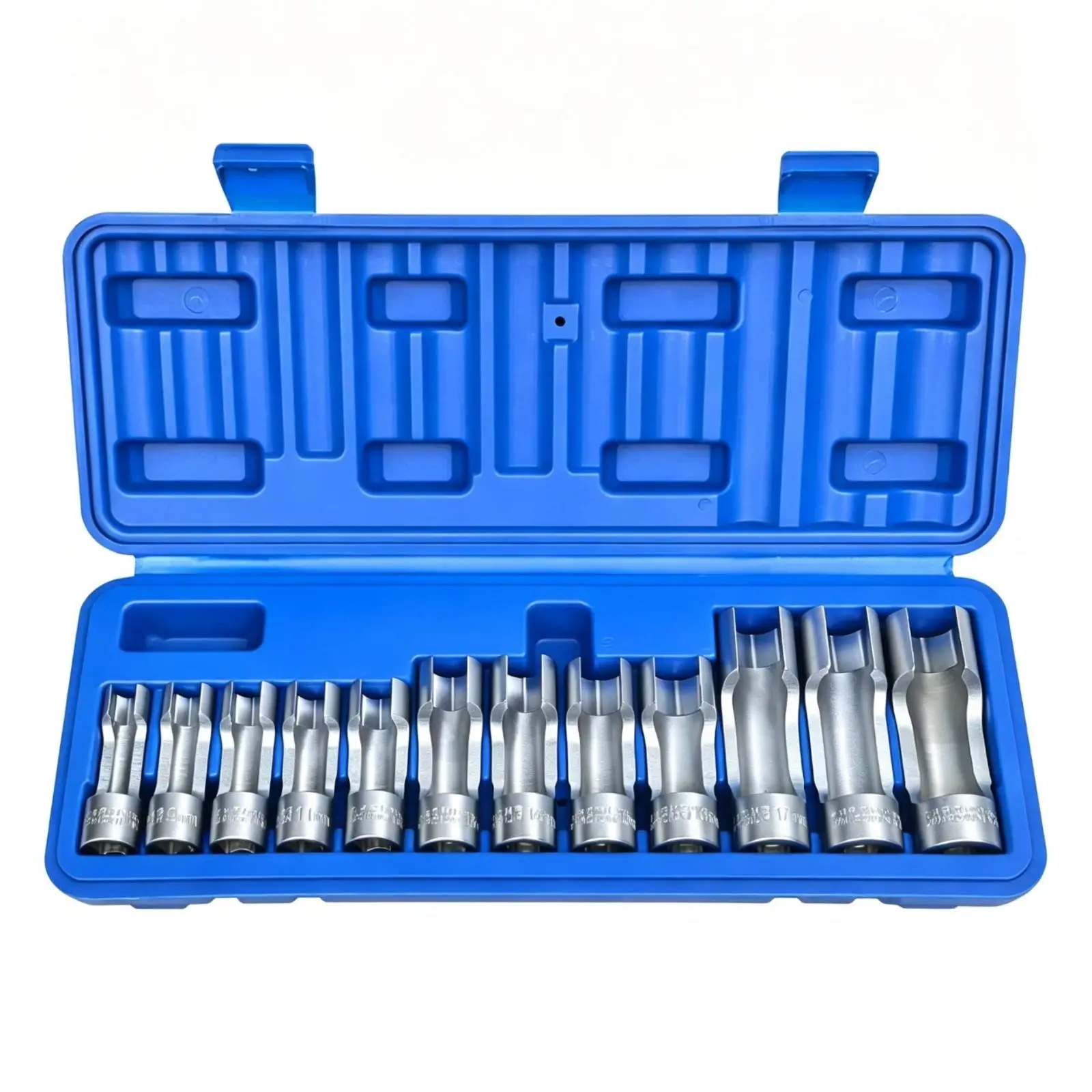 12 Pieces Oil Tube Wrench Set | 3/8-Inch Drive, Metric, hydraulic Nut Wrench Set, for Automotive Repair