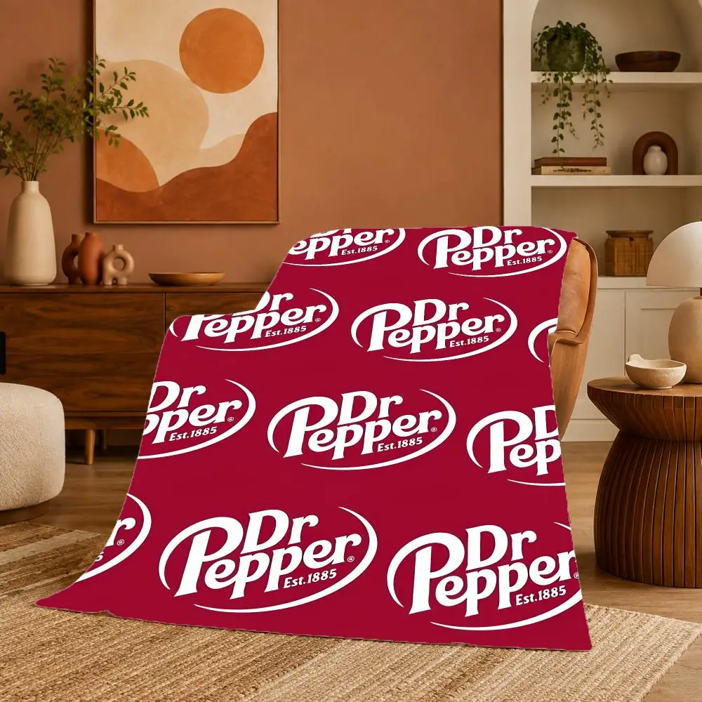 Dr. Pepper Cat American Slogan Playful Throw Ultra Soft Summer Flannel Throw Blanket for Couch, Bed, Office & Travel
