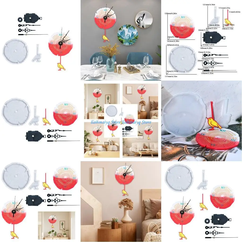 

573b Силиконовая плесень силиконовая форма с часовыми формами инструмента литья часовых лиц для художественной смолы ремесло