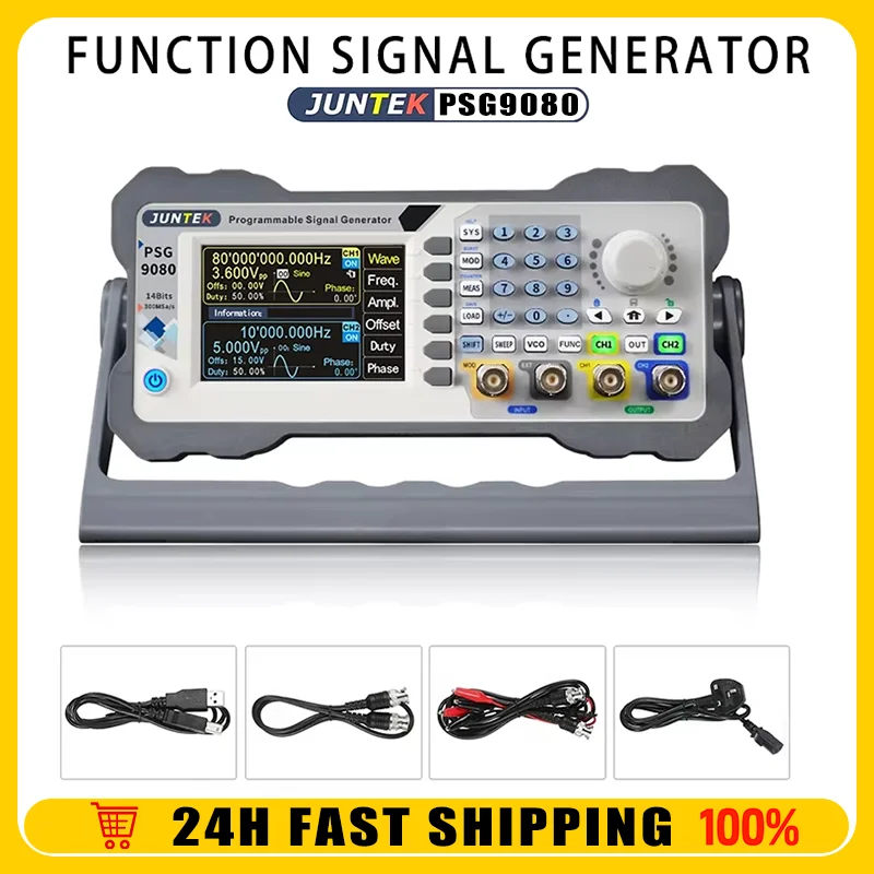 JUNTEK PSG9060 PSG9080 High-Precision Programmable Power Supply | Dual Channel 30V/5A | Serial output+USB remote control