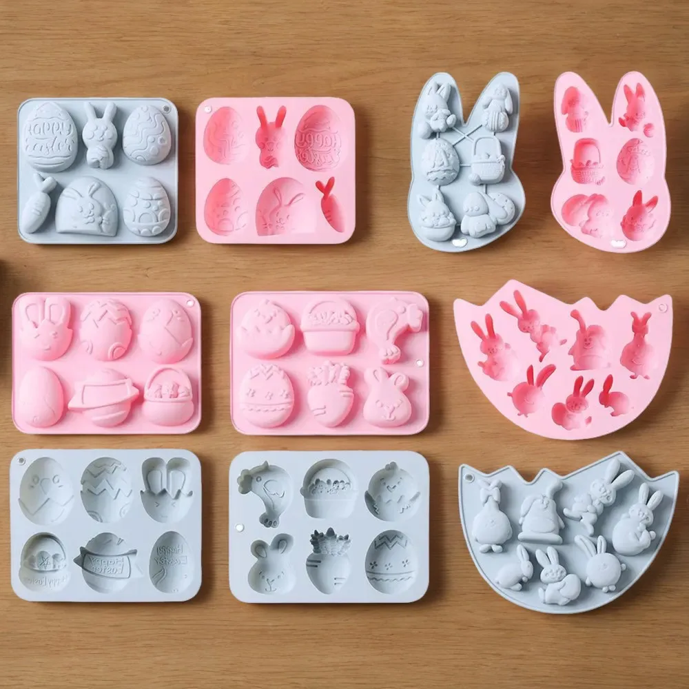 Create beautifully festive and charming bunny-shaped silicone Easter mold effortlessly - perfect for adding a touch of whimsy to