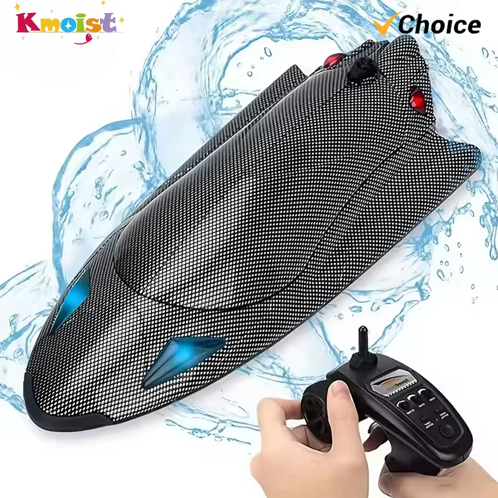 2.4G Carbon Fiber Rc Radio Electric Ship High Speed 25Km/h Vortex Turbine Jet Remote Control Racing Boat Toy Gift for Kids Adult