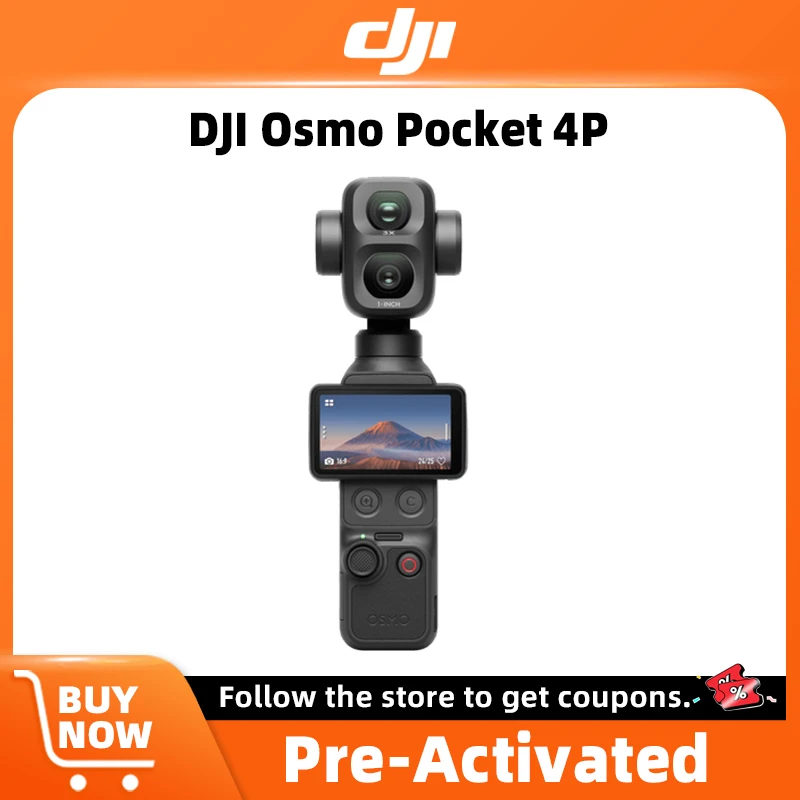 Câmera de Cinema Portátil DJI Osmo Pocket 4P com Câmera Principal Dupla