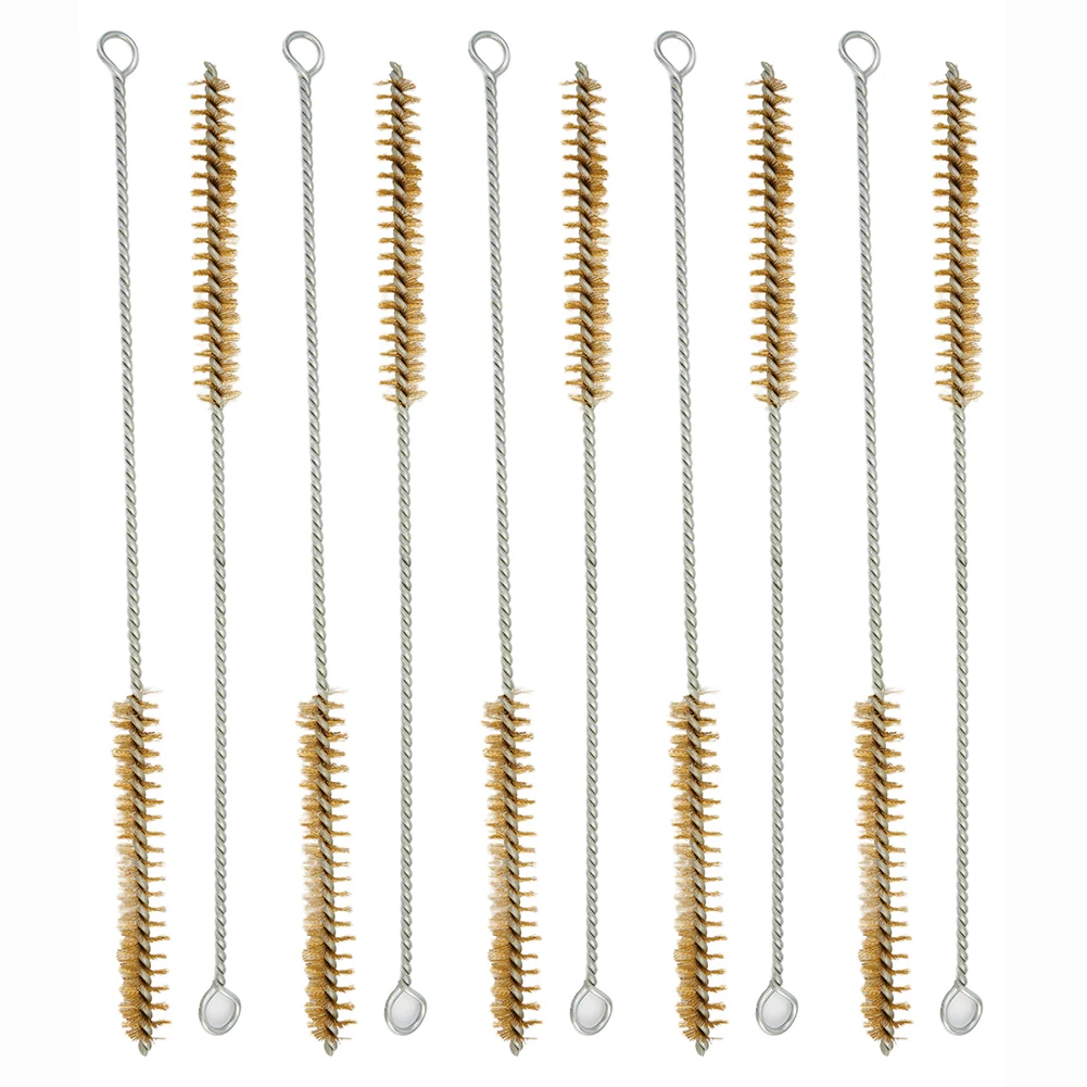 10 Buah Sikat Tabung Kawat Logam untuk Pembersih Pipa Sikat Silinder Baja Tahan Karat untuk Ukuran Diameter 10Mm Hingga 30Mm