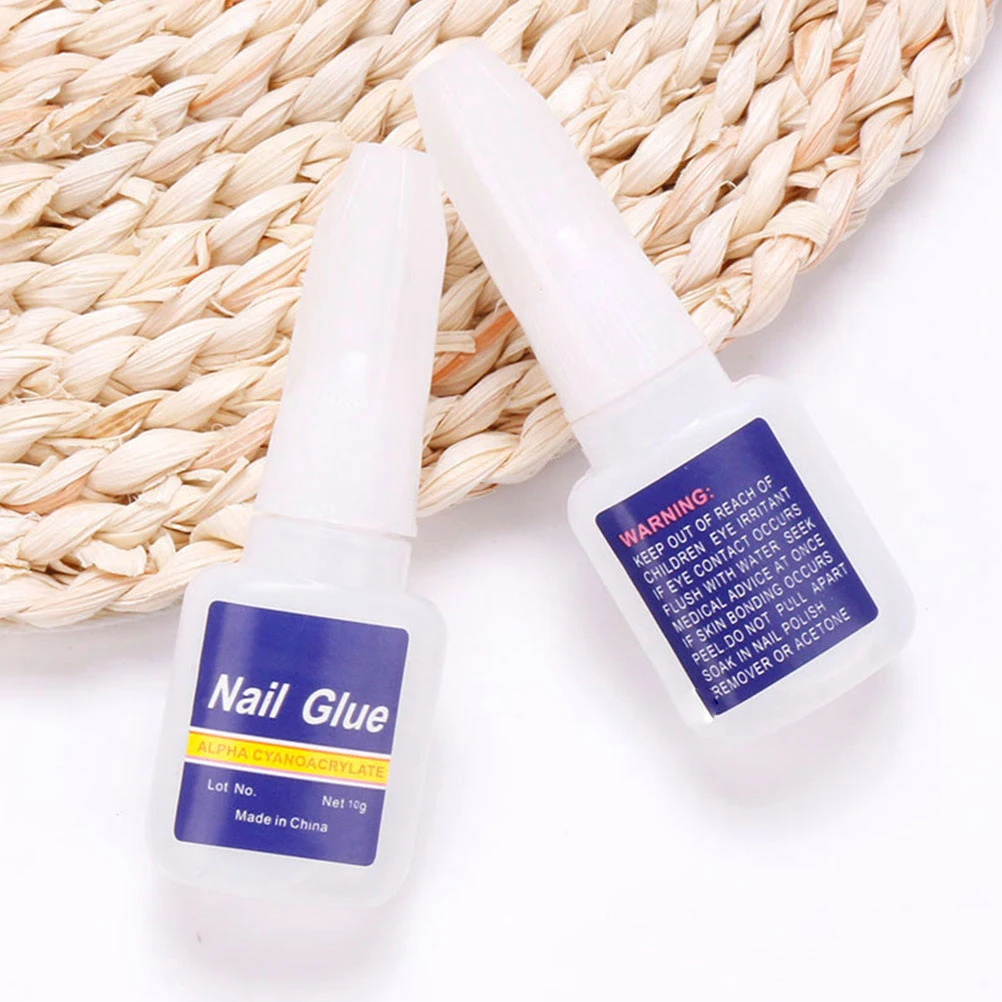 

5pcs Nail Glue 10g Blue Bottle Brush Professional Manicure Kit Nail Art Salon Repair Broken Nails Friendly Skin Acrylic Liquid
